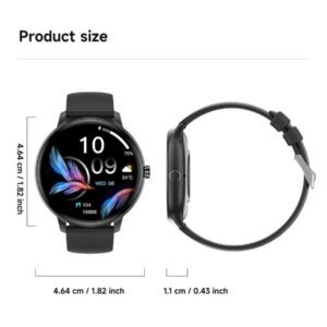 SIMSONLAB Montre connectée de 1,35" pour hommes et femmes, tracker de fitness avec plusieurs modes d'exercice, prise en charge des appels sans fil, alertes d'informations, contrôle de la musique, cadrans personnalisables, compatible iOS/Android, cadeau