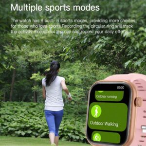 SIMSONLAB 2025 Montre connectée colorée pour hommes et femmes, écran large HD 2,01", multi-mode sport, 190 mAh, appel, réception de messages, contrôle de la musique, localisation du téléphone, podomètre, rappel, cadeau pour la fête des mères