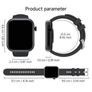 SIMSONLAB 2025 Montre connectée colorée pour hommes et femmes, écran large HD 2,01", multi-mode sport, 190 mAh, appel, réception de messages, contrôle de la musique, localisation du téléphone, podomètre, rappel, cadeau pour la fête des mères