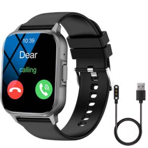 Montre connectée, appel sans fil/numérotation, mode multi-sport, rappel et rejet d'appel, rappel de SMS, fond d'écran personnalisable, compatible avec iPhone/Android
