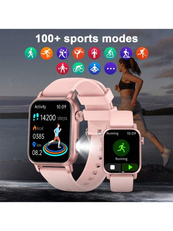LIGE LIGE Nouvelle montre connectée sport 1,85 pouces pour hommes, appel sans fil, calories, distance, LED, rappel de sédentarité, modes multisports, cadran personnalisé, notifications de messages, réveil, usage extérieur – Image 7