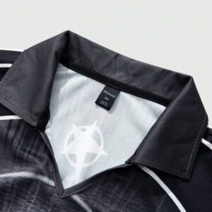 ROMWE MEN Street Life Polo unisexe à manches courtes avec imprimé vintage de style de rue Madonna et numéros