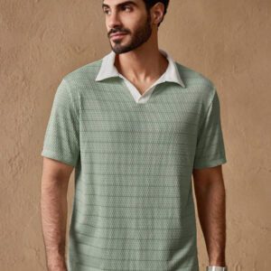 HIMLAND Polo à manches courtes homme, coupe ample et décontractée, en tissu tissé, design mode jeune, convient pour un usage quotidien