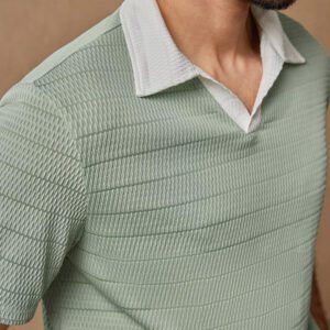HIMLAND Polo à manches courtes homme, coupe ample et décontractée, en tissu tissé, design mode jeune, convient pour un usage quotidien