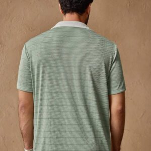 HIMLAND Polo à manches courtes homme, coupe ample et décontractée, en tissu tissé, design mode jeune, convient pour un usage quotidien