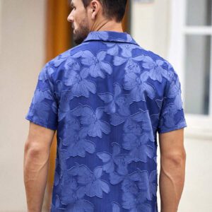 HIMLAND Polo à manches courtes homme, coupe ample et décontractée, en tissu tissé, design mode jeune, convient pour un usage quotidien