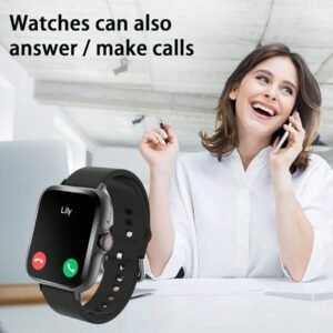 Montre connectée, appel sans fil/numérotation, rappels d'applications variées, convient aux hommes et aux femmes, montres de sport, fond d'écran personnalisable, cadeaux de vacances, cadeaux d'anniversaire