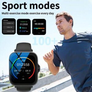 Montre connectée, appel sans fil/numérotation, rappels d'applications variées, convient aux hommes et aux femmes, montres de sport, fond d'écran personnalisable, cadeaux de vacances, cadeaux d'anniversaire