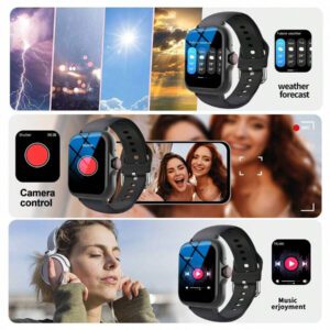 Montre connectée, appel sans fil/numérotation, rappels d'applications variées, convient aux hommes et aux femmes, montres de sport, fond d'écran personnalisable, cadeaux de vacances, cadeaux d'anniversaire
