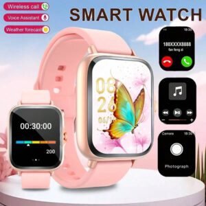 Montre connectée, appel sans fil/numérotation, rappels d'applications variées, convient aux hommes et aux femmes, montres de sport, fond d'écran personnalisable, cadeaux de vacances, cadeaux d'anniversaire