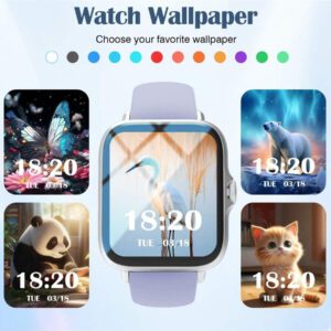 Montre connectée, appel sans fil/numérotation, rappels d'applications variées, convient aux hommes et aux femmes, montres de sport, fond d'écran personnalisable, cadeaux de vacances, cadeaux d'anniversaire