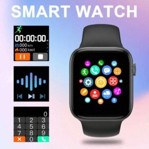 1 pièce Bracelet de montre connectée en silicone unisexe avec écran HD 1,44", prend en charge les appels, les rappels de messages, plusieurs modes sportifs, compatible avec iOS et Android, convient pour un usage quotidien ou en cadeau