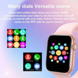 1 pièce Bracelet de montre connectée en silicone unisexe avec écran HD 1,44", prend en charge les appels, les rappels de messages, plusieurs modes sportifs, compatible avec iOS et Android, convient pour un usage quotidien ou en cadeau