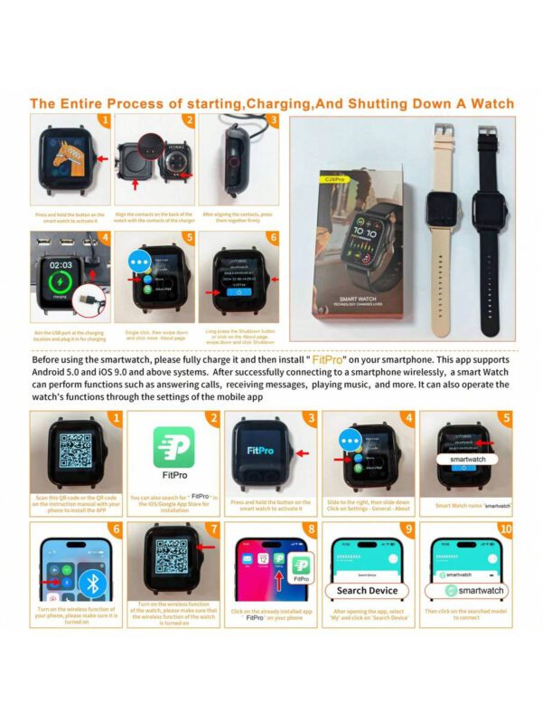 1 pièce Montre connectée de sport unisexe, modes multi-sports, suivi de la distance, contrôle de la musique, télécommande de l'appareil photo, appel sans fil, cadran personnalisable, alerte de message, alarme, affichage de la météo, écran tactile full touch de 1,44 pouces, compatible avec les téléphones iOS/Android – Image 9