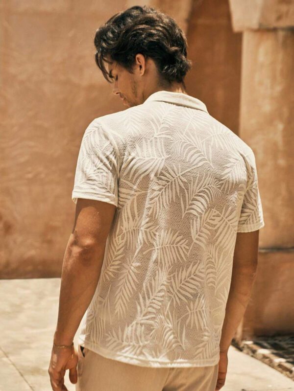 HIMLAND Polo à manches courtes décontracté en tricot jacquard coupe régulière, convient pour un port quotidien – Image 38