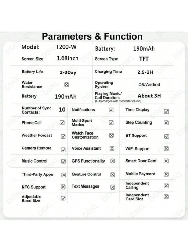 Montre connectée, appel sans fil/numérotation, mode multisport, rappel et rejet d'appel, rappel d'information, rappel de SMS, cadeaux de Noël, cadeaux d'anniversaire – Image 12