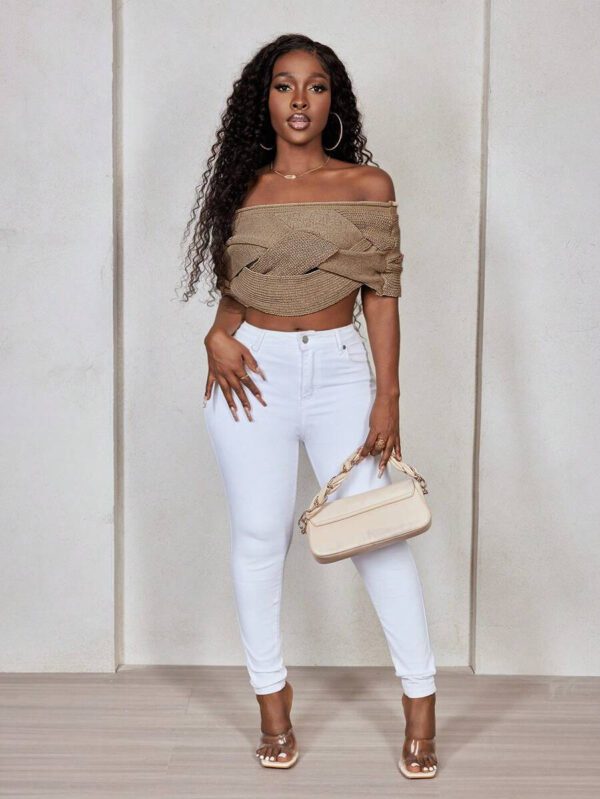BamGleam Top tricoté pour dames (tricoté à la main, avec un écart de ± 3 cm) – Image 6