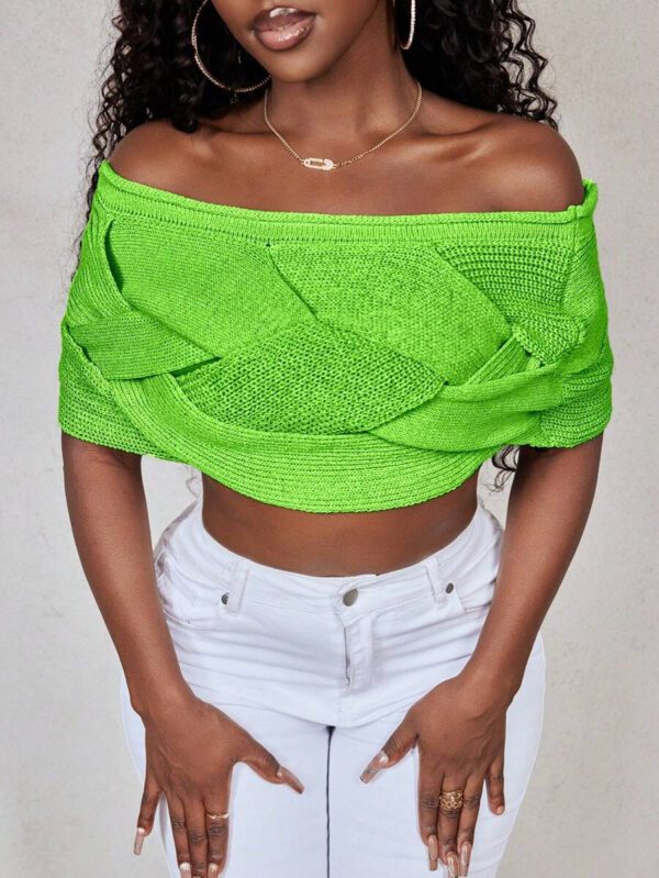 BamGleam Top tricoté pour dames (tricoté à la main, avec un écart de ± 3 cm) – Image 12