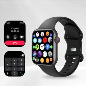 Montre Connectée Électronique Multifonctionnelle Unisexe À Écran Tactile De 1,83 Pouces Avec Bracelet En Silicone Noir, Plusieurs Modes De Sport, Appareil Photo, Notifications D'application Sociale, Suivi De Fréquence Cardiaque Et Sommeil, Connectivité, Compatible Avec Les Systèmes Android Et Ios