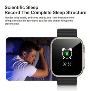 1 pièce Montre connectée sport en silicone unisexe avec fonctions multiples : rappel d'appel, compteur de pas, compteur de calories, notification de message. Compatible avec les téléphones iOS et Android.