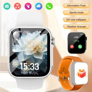 Montre connectée, appel sans fil/numérotation, mode multi-sport, rappel et rejet d'appel, rappel SMS, fond d'écran personnalisé, cadeaux de vacances, cadeaux d'anniversaire
