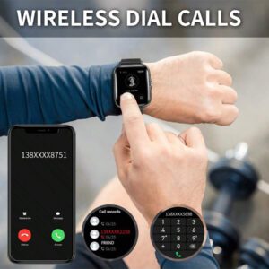 Eytlptoc Nouvelle montre intelligente avec appels sans fil, montres intelligentes pour hommes et femmes, écran couleur de 1,85 pouces, montre intelligente à la mode pour femmes, montre intelligente pour hommes et compatible avec les téléphones Android et iOS !