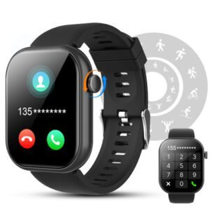 1 pièce Montre connectée polyvalente avec grand écran de 2,01 pouces, appel sans fil, réception de messages, podomètre, compteur de calories, alarme, prévisions météorologiques, plusieurs modes sportifs, cadran personnalisable, compatible avec les smartphones iOS et Android