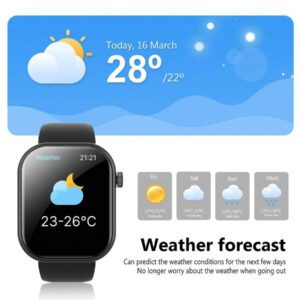 1 pièce Montre connectée polyvalente avec grand écran de 2,01 pouces, appel sans fil, réception de messages, podomètre, compteur de calories, alarme, prévisions météorologiques, plusieurs modes sportifs, cadran personnalisable, compatible avec les smartphones iOS et Android