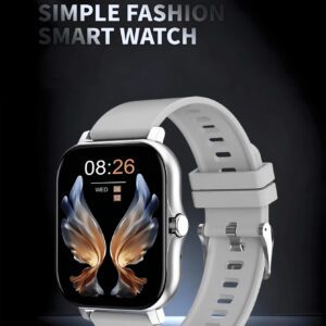 1 pièce de bracelet de montre connectée en silicone avec appel sans fil, compteur de pas, compteur de calories, modes multisports, caméra à distance, contrôle de la musique, alarme, notification, écran tactile complet de 1,83 pouces, compatible avec les smartphones, version améliorée convenant comme cadeau