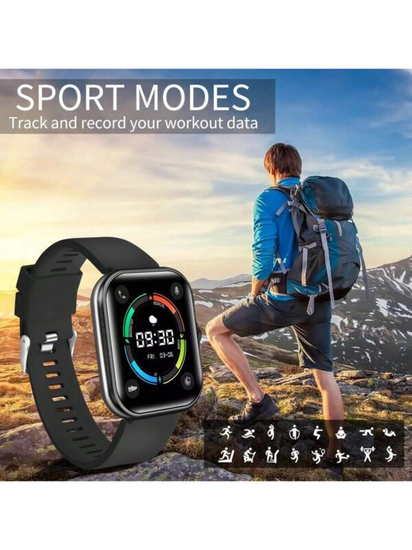 Eytlptoc Montre connectée multifonction pour appareils iOS et Android : (appel/numérotation), compteur de pas, calories, modes sportifs multiples, caméra à distance, contrôle de la musique, alarme, convient aux femmes et aux hommes, bracelet connecté tracker de fitness ! – Image 5