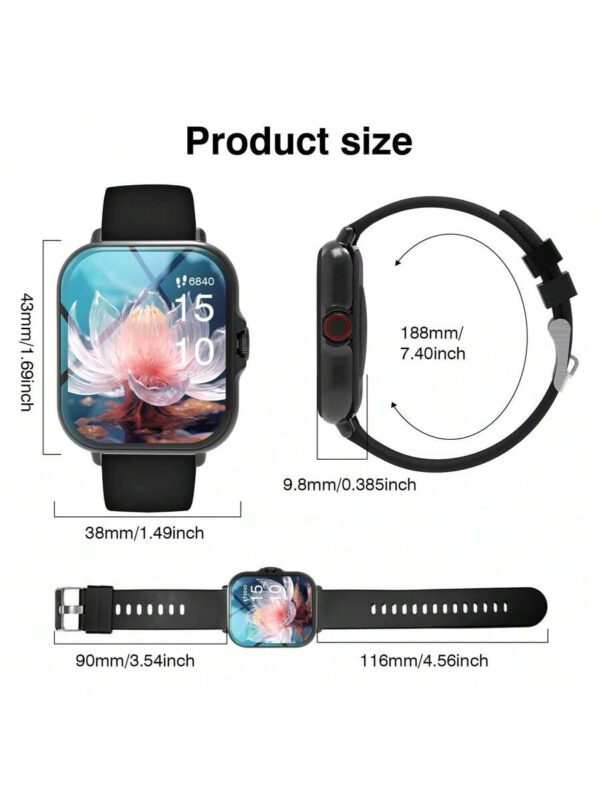 Montre connectée, appel sans fil/numérotation, diverses notifications d'applications, convient aux hommes et aux femmes, montres de sport, rappel d'informations, pour iOS/Android – Image 5