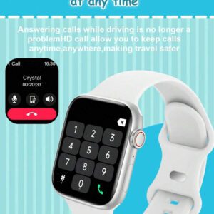 1 pièce Montre connectée multifonctionnelle avec écran tactile de 4,65 cm (1,83 pouces), bracelet en silicone, différents modes sportifs, contrôle de l'appareil photo, notifications d'applications sociales, Bluetooth, compatible Android et iOS, batterie 180 mAh, idéale pour l'école et le sport