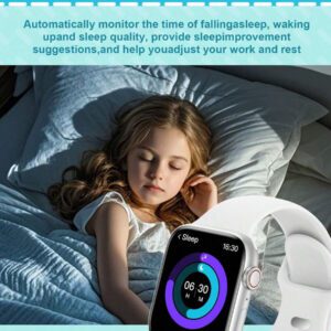 1 pièce Montre connectée multifonctionnelle avec écran tactile de 4,65 cm (1,83 pouces), bracelet en silicone, différents modes sportifs, contrôle de l'appareil photo, notifications d'applications sociales, Bluetooth, compatible Android et iOS, batterie 180 mAh, idéale pour l'école et le sport