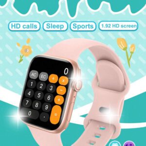 1 pièce Montre connectée multifonctionnelle avec écran tactile de 4,65 cm (1,83 pouces), bracelet en silicone, différents modes sportifs, contrôle de l'appareil photo, notifications d'applications sociales, Bluetooth, compatible Android et iOS, batterie 180 mAh, idéale pour l'école et le sport
