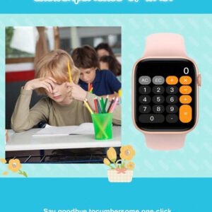 1 pièce Montre connectée multifonctionnelle avec écran tactile de 4,65 cm (1,83 pouces), bracelet en silicone, différents modes sportifs, contrôle de l'appareil photo, notifications d'applications sociales, Bluetooth, compatible Android et iOS, batterie 180 mAh, idéale pour l'école et le sport