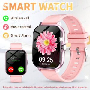 Montre connectée sport haute définition tactile de 4,65 cm, montre pour hommes, appel sans fil, rappel de message, rappel d'alarme, plusieurs modes sport, photographie à distance, lecture de musique, montre connectée multifonction, compatible avec les smartphones Android et iOS