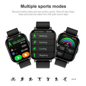 Montre connectée sport haute définition tactile de 4,65 cm, montre pour hommes, appel sans fil, rappel de message, rappel d'alarme, plusieurs modes sport, photographie à distance, lecture de musique, montre connectée multifonction, compatible avec les smartphones Android et iOS
