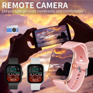 Eytlptoc Montre connectée avec réception d'appels et de messages sans fil, montre de sport multifonction pour la course et la randonnée, grand écran tactile de 1,85 pouce, batterie de 250 mAh, compatible avec les téléphones Android et iOS, design unisexe à la mode.