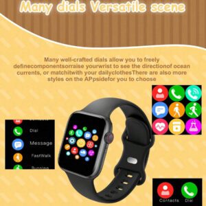 1 pièce Montre connectée multifonctionnelle pour enfants avec écran tactile de 1,44 po, bracelet en silicone, plusieurs modes sportifs, contrôle de l'appareil photo, notifications des réseaux sociaux, compatible Bluetooth avec Android et iOS, convient pour l'école, les sports et autres occasions