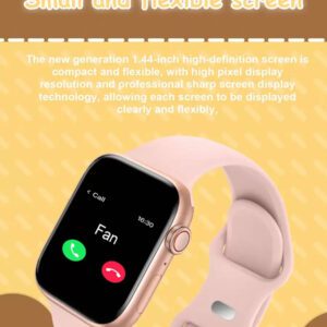 1 pièce Montre connectée multifonctionnelle pour enfants avec écran tactile de 1,44 po, bracelet en silicone, plusieurs modes sportifs, contrôle de l'appareil photo, notifications des réseaux sociaux, compatible Bluetooth avec Android et iOS, convient pour l'école, les sports et autres occasions