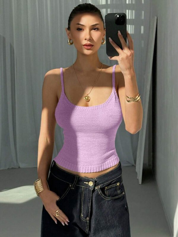 Aloruh Camisole sexy à nouer dans le dos en tricot pour femmes, idéale pour les vacances – Image 33