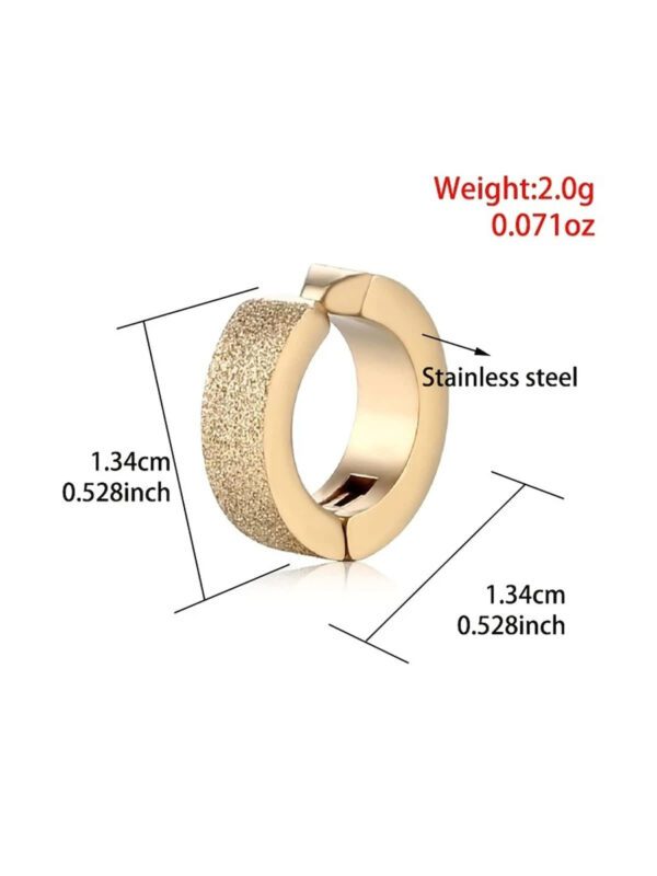 3 Pièces Clips D'oreilles Homme Garçon punk En Acier Inoxydable Non Perçant Boucles D'oreilles Pour Femme – Image 4