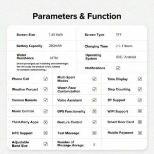 SIMSONLAB NOUVELLE Montre connectée compatible avec iOS/Android, montre connectée étanche 1 ATM prenant en charge le podomètre/les appels sans fil/les alertes de notification, suivi de la condition physique avec plus de 100 modes sportifs, assistant vocal IA/écran divisé/calculatrice, montre connectée élégante avec cadrans personnalisables, cadeau de la Saint-Valentin pour hommes et femmes
