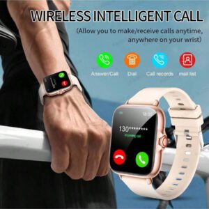 Nouvelle montre intelligente en silicone confortable pour hommes et femmes, écran tactile pleine surface de 1,83", composer/répondre aux appels, compteur de calories, modes multisports, alertes de notification, réveil, compatible avec les smartphones Android et iOS, cadeau parfait pour diverses fêtes et célébrations