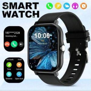 Nouvelle montre intelligente mode tactile HD full touch de 1,83 pouce avec fonction d'appel sans fil (cadran, réponse), cadrans de montre massifs, surveillance des exercices, rappel de messages, rappels d'applications multiples, convient aux téléphones Android et iOS, un cadeau parfait pour les hommes et les femmes