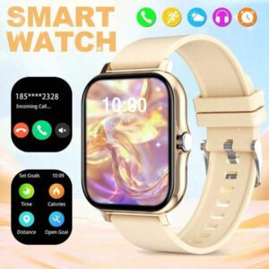 Nouvelle montre intelligente mode tactile HD full touch de 1,83 pouce avec fonction d'appel sans fil (cadran, réponse), cadrans de montre massifs, surveillance des exercices, rappel de messages, rappels d'applications multiples, convient aux téléphones Android et iOS, un cadeau parfait pour les hommes et les femmes