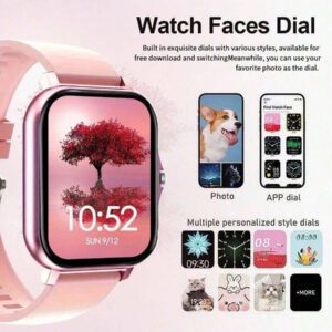Nouvelle montre intelligente mode tactile HD full touch de 1,83 pouce avec fonction d'appel sans fil (cadran, réponse), cadrans de montre massifs, surveillance des exercices, rappel de messages, rappels d'applications multiples, convient aux téléphones Android et iOS, un cadeau parfait pour les hommes et les femmes