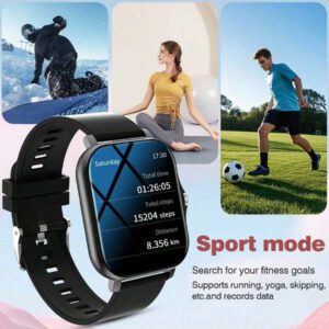 Nouvelle montre intelligente mode tactile HD full touch de 1,83 pouce avec fonction d'appel sans fil (cadran, réponse), cadrans de montre massifs, surveillance des exercices, rappel de messages, rappels d'applications multiples, convient aux téléphones Android et iOS, un cadeau parfait pour les hommes et les femmes