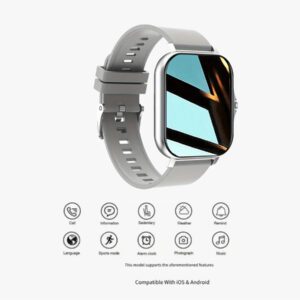 1 pièce Bracelet de montre connectée en silicone unisexe, écran tactile haute définition de 1,83 pouces. Podomètre, calories, modes sportifs multiples, alarme, rappels d'appel et de message, compatible avec les téléphones Android et iOS. Cadeau pour toutes les occasions
