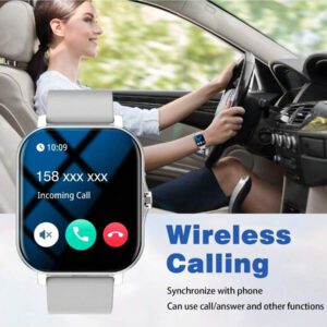 1 pièce Bracelet de montre connectée en silicone unisexe, écran tactile haute définition de 1,83 pouces. Podomètre, calories, modes sportifs multiples, alarme, rappels d'appel et de message, compatible avec les téléphones Android et iOS. Cadeau pour toutes les occasions